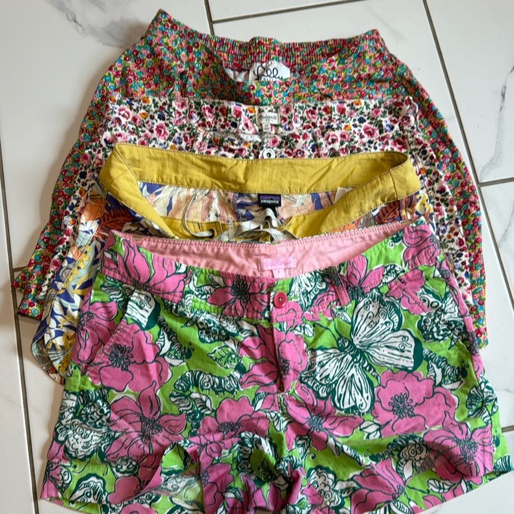 Bundle of shorts, Lilly, Pulitzer, Madewell, and Patagonia